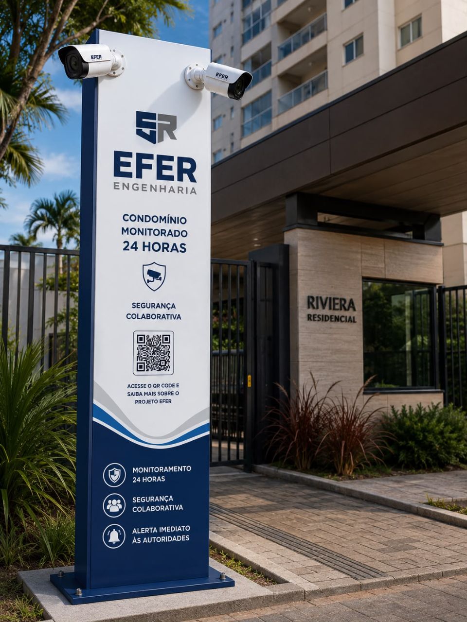 Totem Sentinela Condomínio da EFER ENGENHARIA Smart Security
