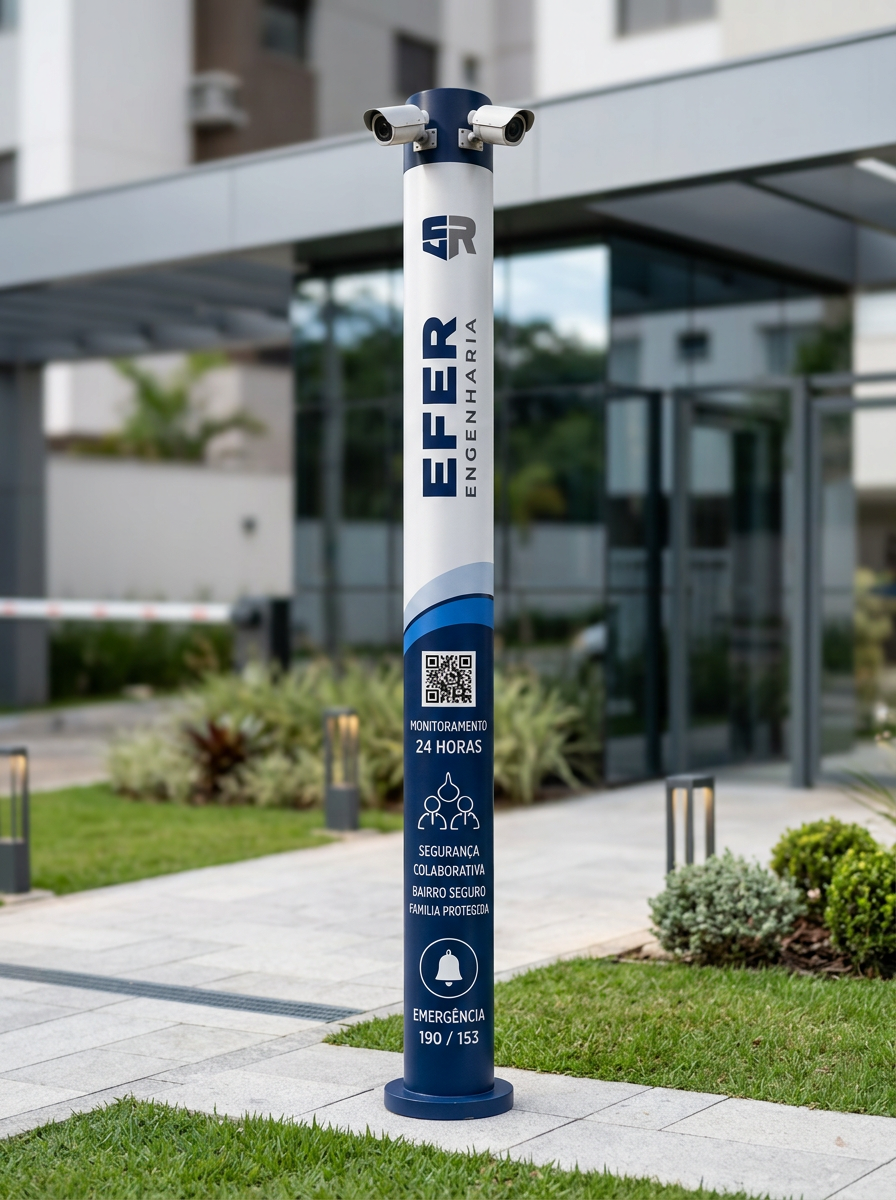 Totem Sentinela Condomínio da EFER ENGENHARIA Smart Security